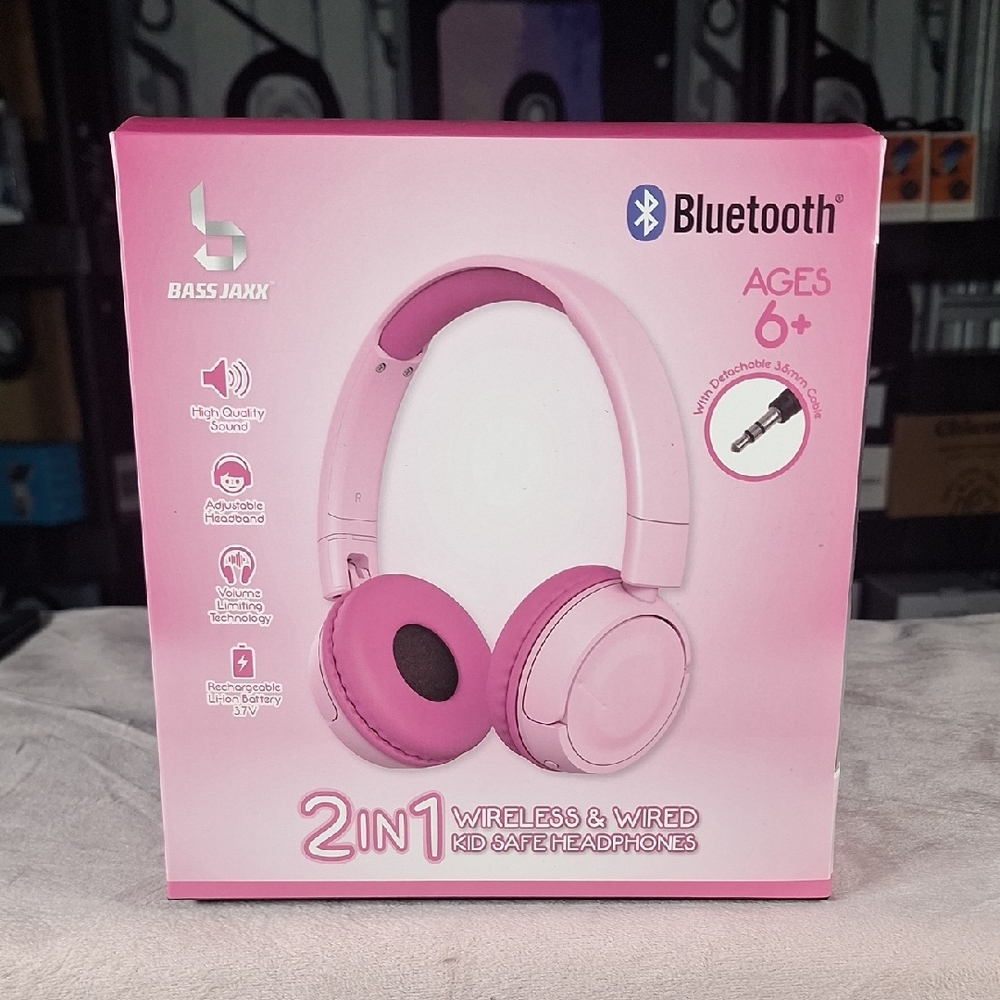 Bass Jaxx Pink Wireless & Wired Headphones
